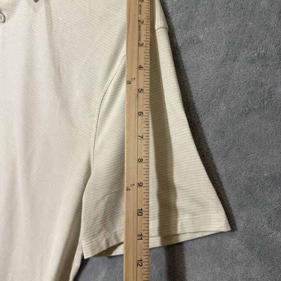Lululemon Metal Vent Tech Polo Golf Shirt Men Medium ? Beige Short Sleeve Preppy - Picture 5 of 6